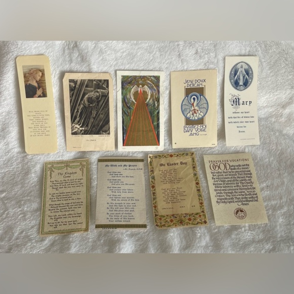 Vintage/antique prayer cards